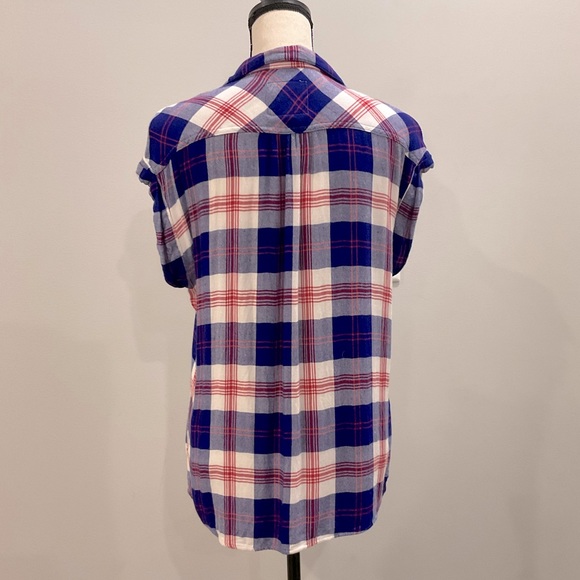 Rails soft plaid sleeveless button down shirt, S - Picture 3 of 8